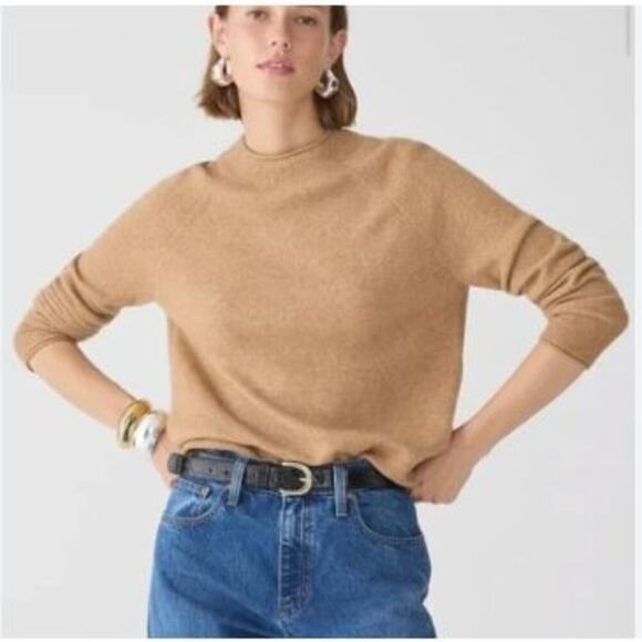 J.Crew | Rollneck Sweater in Supersoft Yarn Merino Wool Preppy Cozy Green Small - Picture 8 of 9